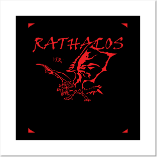 Red Rathalos Stile Posters and Art